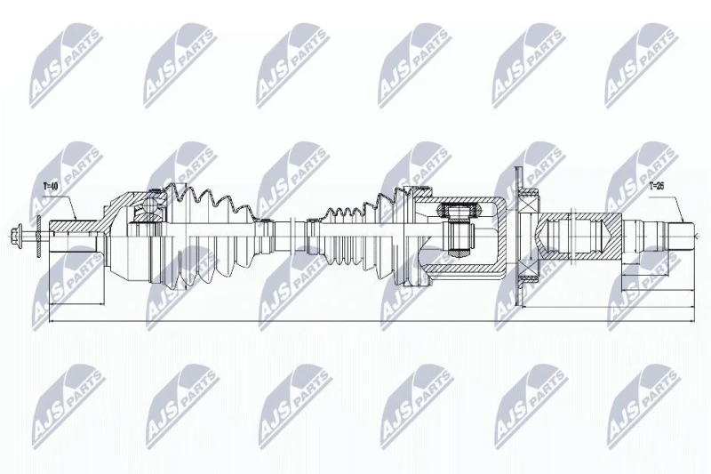 Image of NTY Drive shaft NTY NPW-VV-032