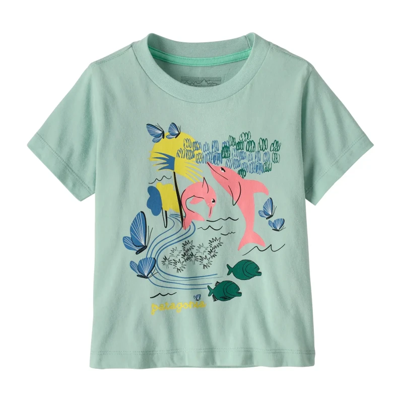 Image of Baby T-Shirt Patagonia Graphic Bleu Unisex 5 ans