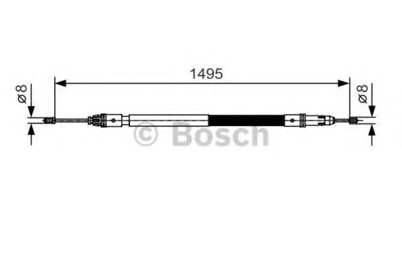 Image of Handbrake cable Bosch 1 987 482 118