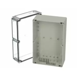 image of 7022861 pct 16x25x13cm Enclosure, pc Clear transparent cover - Fibox