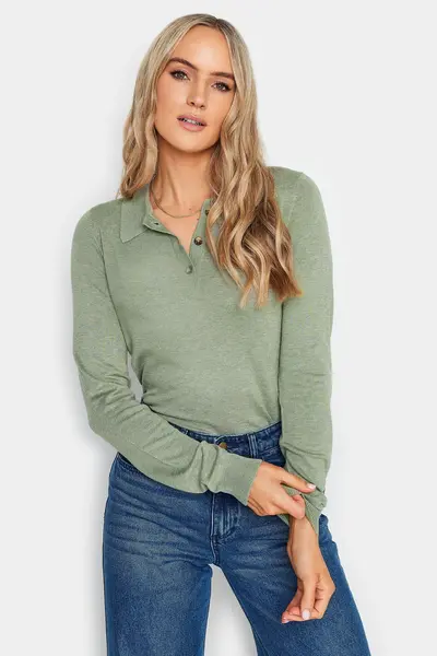 image of Long Tall Sally Tall Long Sleeve Jumper Green