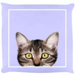 Image of Inquisitive Creatures Kitten Cushion (One Size) (Lilac) - Lilac