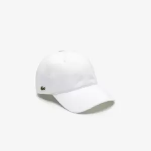 Image of Lacoste Unisex Contrast Strap Cotton Cap Size Unique size White