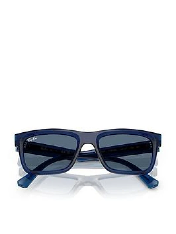 Image of Ray-Ban Kids Unisex Rectangle Sunglasses - Dark Blue Blue WKS9N Unisex