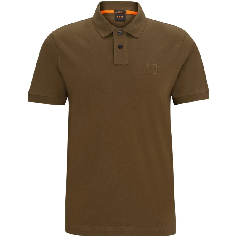 Image of Boss Passenger Pique Polo Top Short Sleeve Polos S Green 54491315350