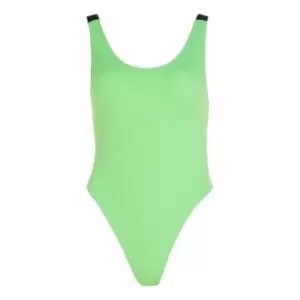 Image of Calvin Klein Scoop Back One Piece Swimsuit - Green