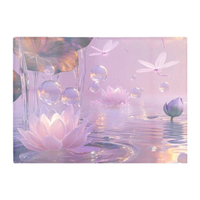 Image of Warren Reed Designer Enchanted Waterlilies And Bubbles Chopping Board