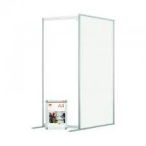 image of Nobo Acrylic Modular Room Divider Extension 800x1800mm Clear KF90386