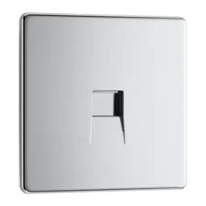 Image of BG Nexus Flatplate Screwless Polished Chrome 1 Gang Single Telephone Secondary Socket - FPCBTS1
