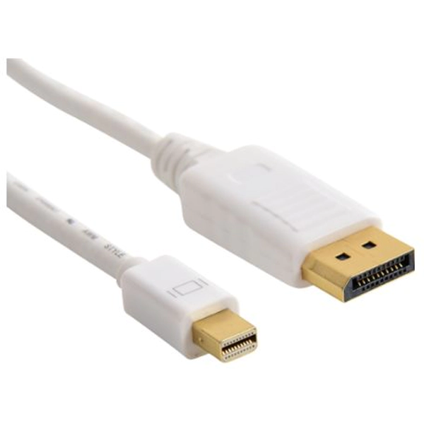 Image of Sandberg Mini DisplayPort Male to DisplayPort Male Converter Cable, 2 Metres, 5 Year Warranty