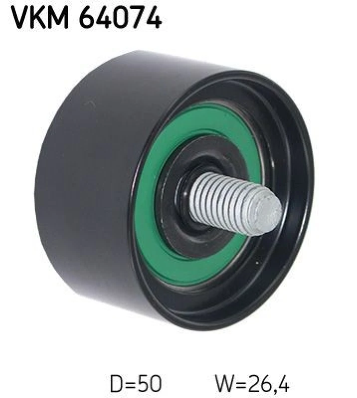 Image of SKF VKM 64074 Idler Pulley Deflection/Guide Pulley,v-ribbed belt (312)
