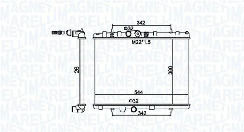 Image of MAGNETI MARELLI Engine radiator MAGNETI MARELLI 350213156100