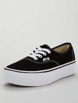 Image of Vans UA Authentic Platform 2.0 Black White Size 3 Women