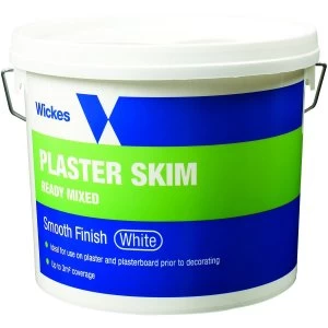 image of Wickes Ready Mixed Plaster Skim - White 5KG