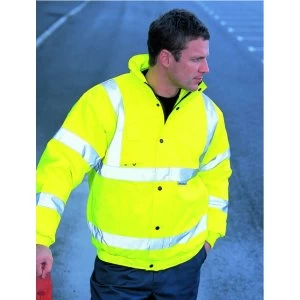 image of Wickes Class 3 High Visibility Bomber Jacket Yellow Extra Large