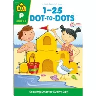 Image of school zone numbers 1 25 dot to dots workbook 64 pages ages 3 to 5 preschoo