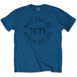 Image of Muddy Waters - They Call Me? Mens XX-Large T-Shirt - Denim Blue