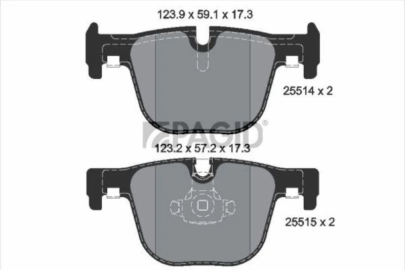 Image of Brake pad set PAGID T2165N