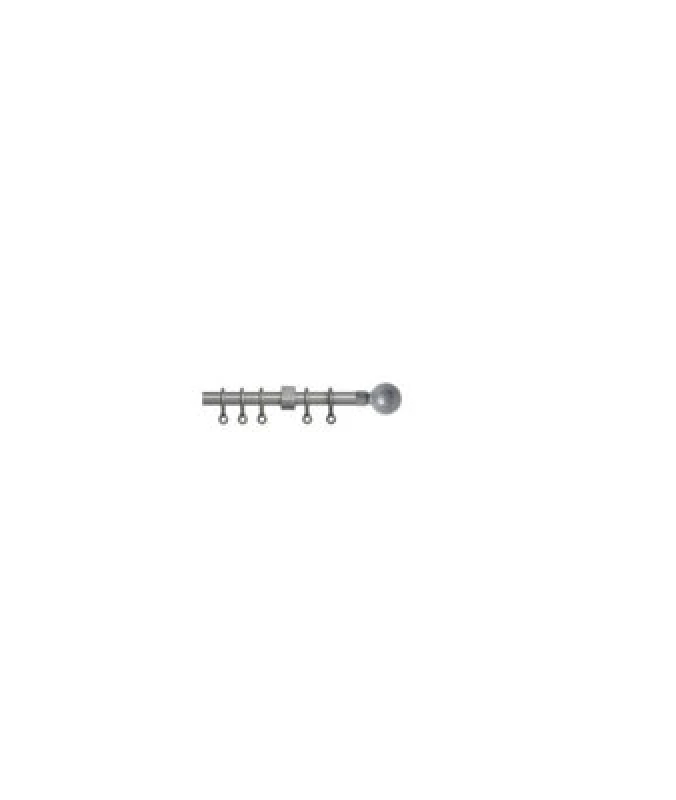 Image of 13-16mm Metal Exendable Curtain Pole Silver Ball 150-280Cm