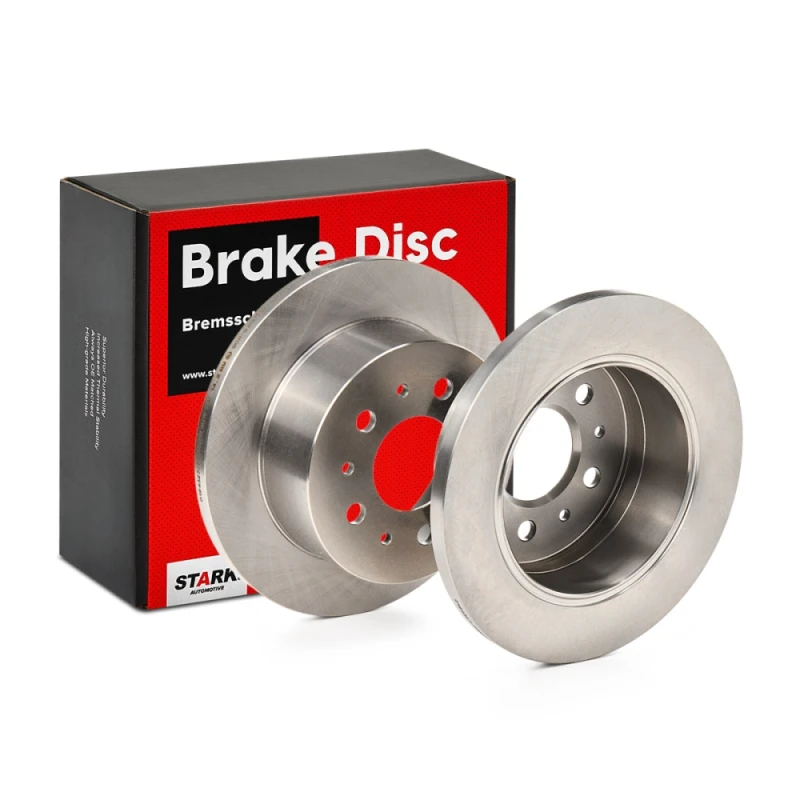 Image of STARK SKBD-0020218 Brake disc Rear Axle, solid, Cast Iron, Uncoated, Untreated, without bolts/screws Cast Iron Brake Disc (82)