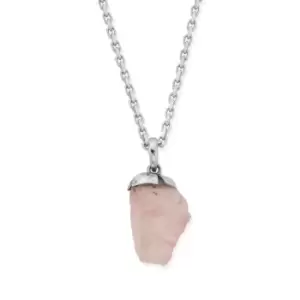 image of ChloBo Silver & Rose Quartz Raw Nugget Necklace