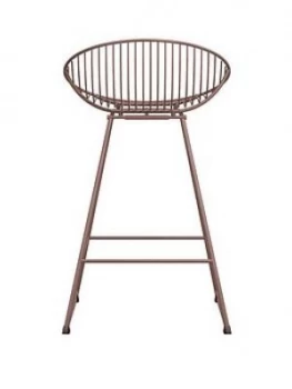 Cosmoliving Ellis Wire Bar Stool- Blush Pink