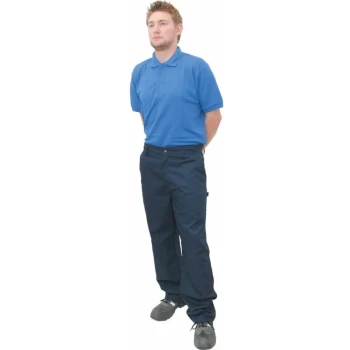 image of Premium Mens 36R Navy Driver Trousers - Tuffsafe