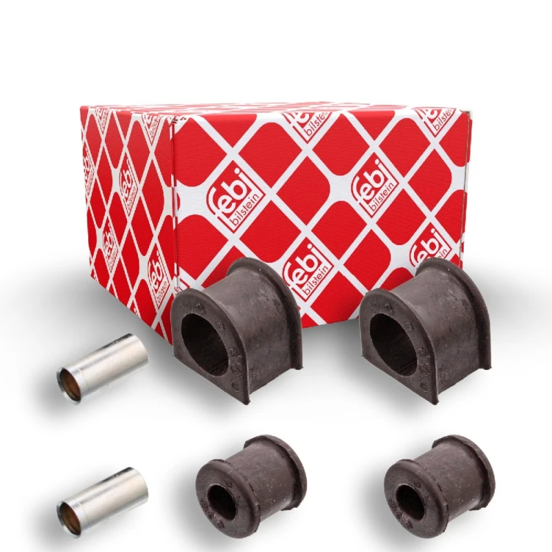 Image of FEBI BILSTEIN 41338 Stabilizer Bushes Rear Axle, Rubber Rubber Anti-roll Bar Bush Kit (1334)