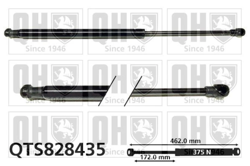 Image of QUINTON HAZELL Tailgate strut QUINTON HAZELL QTS828435