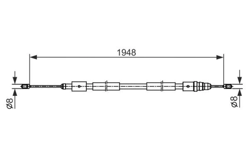 Image of Bosch 1 987 482 541 Brake Cable 1948mm Cable,parking brake (124)