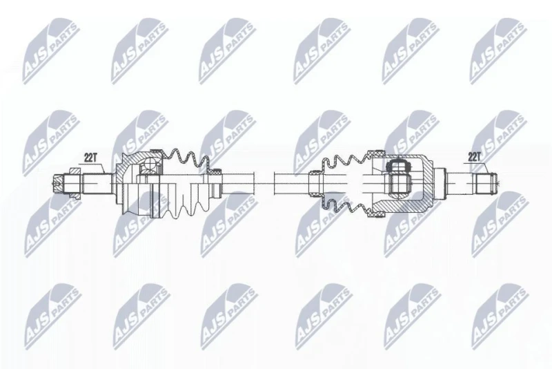 Image of NTY NPW-FT-073 Drive shaft Front Axle Left Drive Shaft (13)