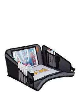 Image of Dreambaby On-The-Go Extra-Large Car Tray Table With Tablet Holder, Storage Pockets & Carry Strap