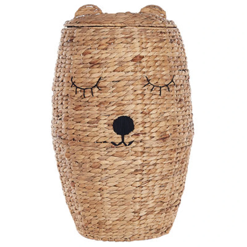 Image of Beliani Kids Basket Teddy Bear Sambur Wicker Natural