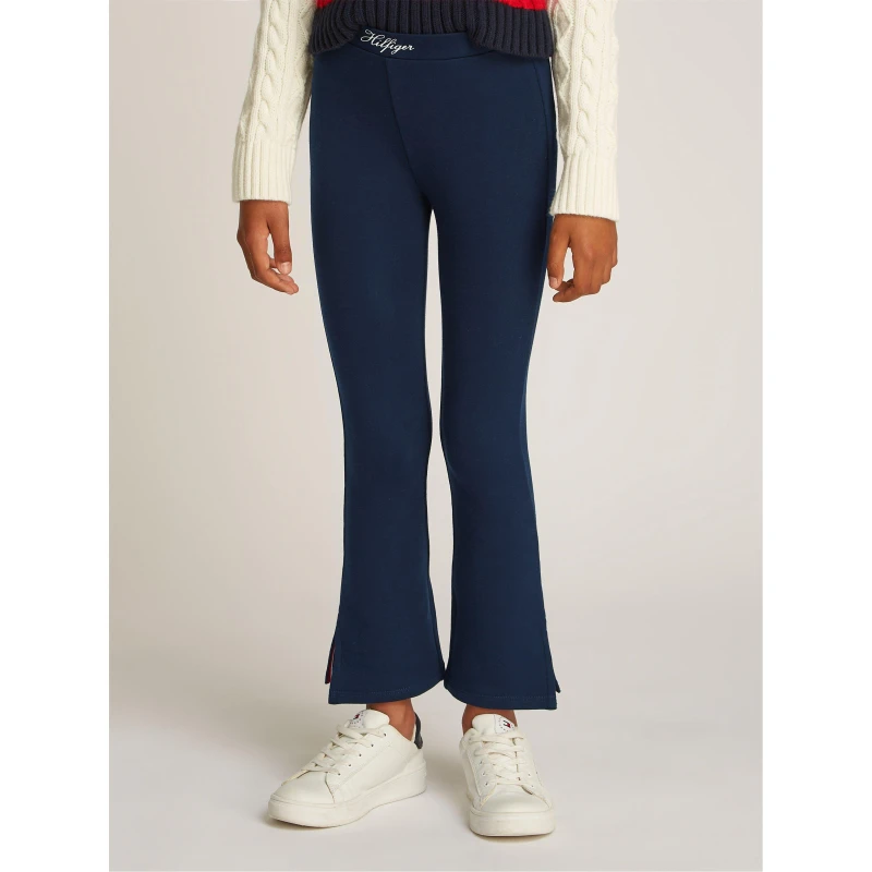 Image of Tommy Hilfiger VARSITY FLARE LEggING - Blue Blue 11 - 12 Years