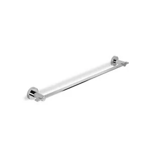 Image of Croydex Flexi-Fix Metra Polished Chrome Effect Wall-Mounted Towel Rail (W)670mm