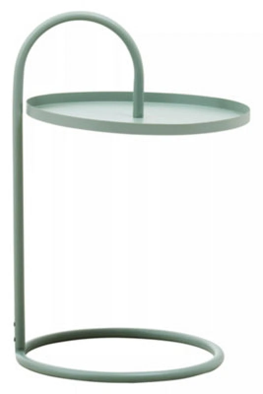 Image of Premier Housewares Secured Design Green Hanging Top Side Table, Space Saving And Functional Lounge Table, Side Table By Couch Green