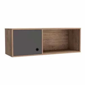 image of Vegas Wall Storage Unit with Door, Oak