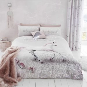 image of Catherine Lansfield Enchanted Unicorn Bedding Set - Double