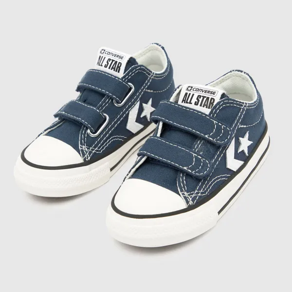 image of Converse navy & white star player 76 v Boys Toddler trainers Navy/White UK 10