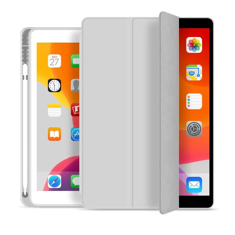 Image of eSTUFF SEATTLE Pencil Case for iPad 9.7 2018/2017 - Grey PU leather