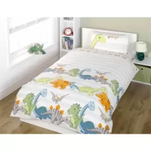 Image of Rapport - Dino single duvet cover and pillowcase set - natural