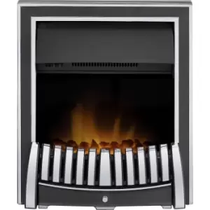 Image of Elan Electric Fire in Chrome - Adam
