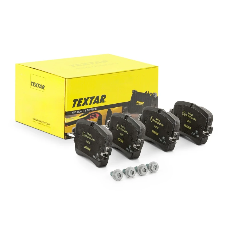 Image of TEXTAR 2230701 Brake pad set Q+ prepared for wear warning indicator, with brake caliper screws Brake Pad Set,disc brake (402)