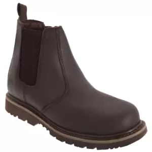 Image of Grafters Mens Safety Chelsea Boots (11 UK) (Brown)