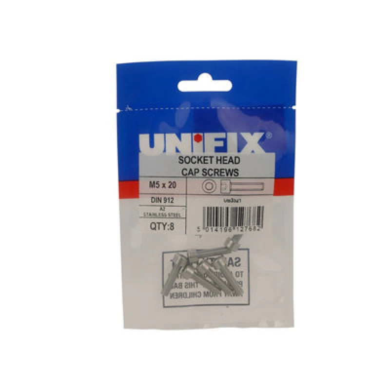 Image of Unifix A2-70 St/st Socket Head Cap Screws Din 912 - M5 X 16 - Ubss91205 016 - Box Of 40