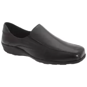 Image of Mod Comfys Womens/Ladies Flexible Leather Upper Twin Gusset Shoes (3 UK) (Black)