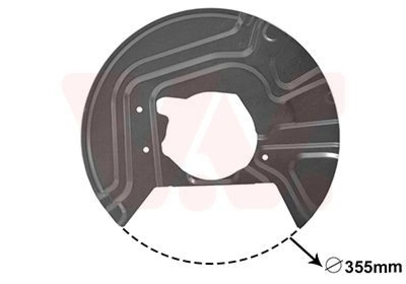 Image of VAN WEZEL Brake disc backing plate VAN WEZEL 0680371