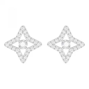 Image of Ladies Swarovski Silver Plated Sparkling Earrings
