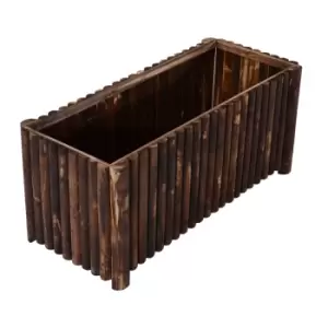 Image of Outsunny Raised Flower Bed Container Box Planter Display Wood 4 Feet