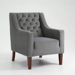 Image of Kentia Chesterfield Armchair Grey
